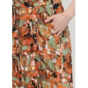 Теракотова сукня Juliet deluxe з абстрактним візерунком  2XL,3XL  33234
